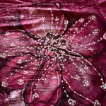 Dress Barn  VTG Y2K Beaded Floral 3/4 Sleeve Romantic Cottagecore Statement Top S Photo 9