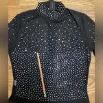 Mesh body suit with mini silver studs. Size Small Black Photo 13