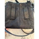 Black‎ Soft Faux Leather Flat Fanny Pack Waist Purse Zips 5 Pockets Photo 4