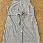 Tommy Hilfiger Blue Sleeveless Belted Boho Button-Down Shirt Dress Photo 0