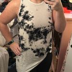 Fifteen Twenty  Black & Navy Tie Dye Asymetrical Tank Top Photo 2