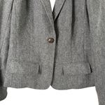 J.Crew Gray Herringbone Tweed Wool Blazer Jacket One Photo 5