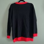 Womens medium Ugly Christmas sweater office party reindeer presents penguins Black Photo 6