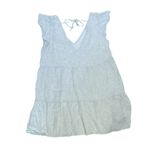 Abercrombie & Fitch Oatmeal VNeck Ruffled Sleeve Babydoll Mini Dress Size Medium Photo 1