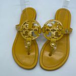 Tory Burch Yellow Leather T strap miller thong sandals 7 Photo 0