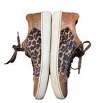 Born‎ Crown Shoes 8M Womens Brown Leopard Low Top Lace Up Casual Comfort Sneaker Size 8 Photo 4