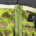 Vtg 60 Style Sz 16 Silk Maxi Halter Dress Babydoll Retro Academia Nature Artsy Green Photo 11