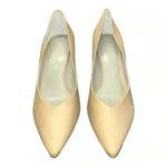 1. State  Saffy Block Heel Pointy Toe Pump, Nude Leather, Womens Size 8.5 M / 39 Photo 2