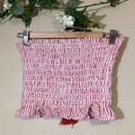 American Eagle  Outfitters Red & White Top Women’s Size Small Strapless Shirt! Photo 4