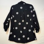 John Mark Black Button-Down Collared Shirt Dress White Polka Dots Size Small Photo 1