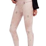 Free People Women's Pants Faux Suede 30 Studded Bling Ankle Stretch Photo 0