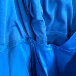 ZARA  Satin Belted Wrap Style Mini Dress in Blue Photo 7