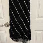 International concepts  Black & White Knit Fringe Midi Dress Photo 5