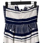 Lulus Blue & White Striped Tie Front Strapless Romper Size XS Photo 11