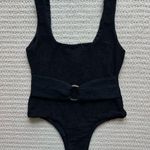 Apra Bikineria Black Crochet Belted One Piece Size XL Photo 0