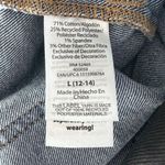 Time & Tru Large (12-14) Maternity Jean Shorts Side Panels Whisker Stretch Cuff Photo 5