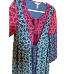 Matilda Jane a Little Party Floral Swiss Dot Velvet Dress Size L Red Green Photo 9