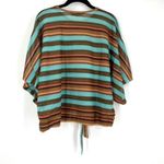 ZARA Trafaluc Oversized Boho Stripe Knit Semi Sheer Lightweight Top Shirt Small Photo 1