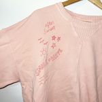 Aerie oversized light pink “after sunset” graphic distressed crewneck Photo 2