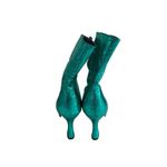 None METALLIC Green Slouchy Square Toe Holiday Boots Size 42 / US 11 Photo 6