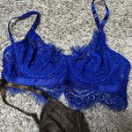 Pretty Little Thing Lace Bralette Duo - Royal Blue and Chocolate Photo 2