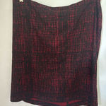 Ellen Tracy red and black elastic waist skirt XL Photo 0
