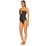 ADRIANA DEGREAS Waves Strapless One Piece Swimsuit in Coffee Medium New Womens Brown Photo 3