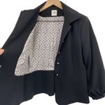 CAbi Abbott Jacket Blazer Puff Lantern Statement Sleeve Button Front Black 6 Photo 6