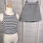 EXPRESS Knit Skirt Set Black & White Stripes Tank & Mini Skirt-2/Small Photo 0