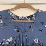 Mod X Boho Extra Pleated Long Sleeve Blue Blouse/Mini 1X Dress. 1971 Photo 4