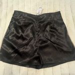 Akira  Black Satin Skirt with Gold Accents Photo 0