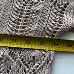 ZARA  tan Open Knit crochet sweater M Photo 4