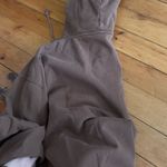 Brandy Melville John galt  oversized Brown Women's Hoodie full zip sweatshirt Photo 5