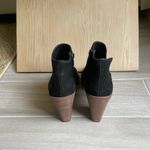 Vince Camuto Black Leather Peep Toe Booties Photo 4