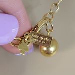 Kate Spade  New York Gold Tone Faceted Salmon Resin Dangles Necklace Photo 6