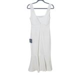Lulus  White Square Neck Sleeveless Midi Dress NWT Size Small Photo 3