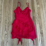 Pull&Bear Ruffled Red Mini Dress Size XS Photo 2