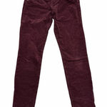 CAbi  Burgundy Corduroy Pants Women’s Size 8 Straight Leg Jeans Photo 0