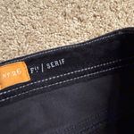 Pilcro  Anthropologie Serif Black Velvet Pants Size 26 Photo 3