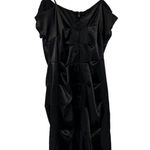 Taboo Vintage Black Ruched Center Spaghetti Strap Mini Dress Photo 2