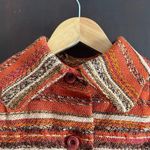 70s Vintage AROLA | Orange Finnish Wool Woven Cape Retro, Boho | One Size Size undefined Photo 5