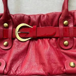 Michael Rome Genuine leather Red Shoulder bag purse Photo 3