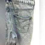 American Eagle Outfitters Blue Jean Mom Overalls Woman Sz 2 Short Light Wash Photo 4