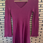 Ann Taylor Ann‎ Taylor Burgundy Ribbed Sweater Dress Size XS Photo 0