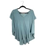 Free People  We the Free Sammie V Neck Short Sleeve Flowy High Low Tee Shirt XS Photo 4