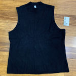Nine West  Womens Mock Neck Ribbed Sleeveless Tank Top Plus‎ Size 0X Black NWT Photo 0