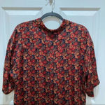 Roberta Roller Rabbit Mini Dress Size Small Dark Floral Viscose Chest Pockets Photo 5