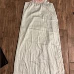 Cinema Etoile Blue nightgown Dress with Pink Floral Detail vintage size large White Photo 0