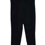 ZARA  Wide Leg Mid Rise Trouser Pants Front Side Pockets Belt Loops M Black #3102 Photo 0