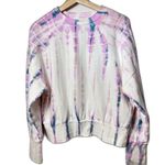Old Navy Sweatshirt Loose Blue Pink Shibori Tie-Dye Cropped Crew Casual Lounge M Photo 0